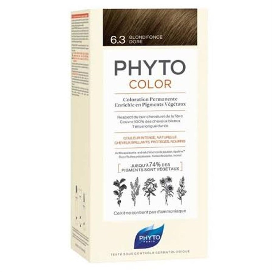 Phyto Phytocolor Bitkisel Saç Boyası - 6.3 Koyu Kumral Dore Yeni Formül - 1