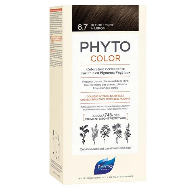 Phyto Phytocolor Bitkisel Saç Boyası - 6.7 Çikolata Kahve Yeni Formül - PHYTO
