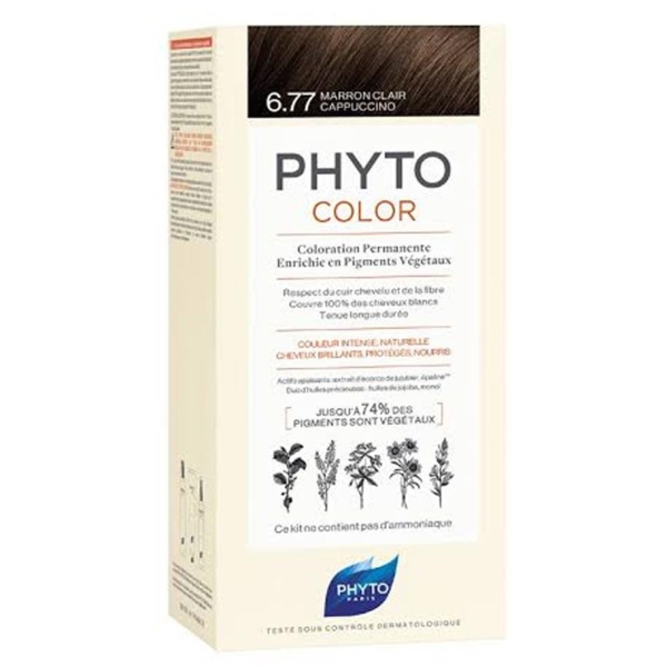 Phyto Phytocolor Bitkisel Saç Boyası - 6.77 Cappuccino Kahve - PHYTO
