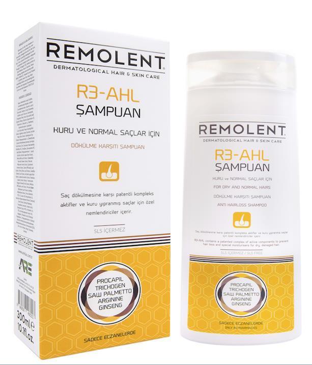 Remolent R3-AHL Kuru ve İşlem Görmüş Saçlar için Dökülme Karşıtı Şampuan 300ml - 1