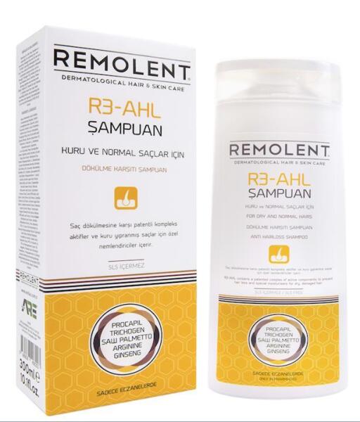 Remolent R3-AHL Kuru ve İşlem Görmüş Saçlar için Dökülme Karşıtı Şampuan 300ml - PHARMARE