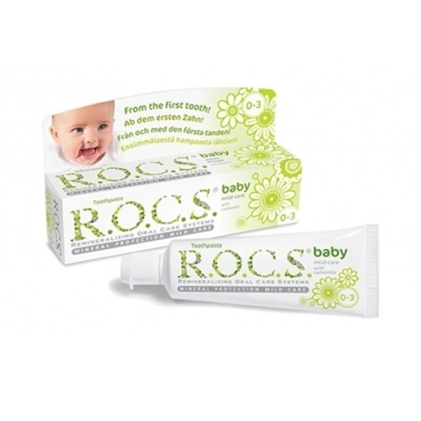 ROCS Baby 0-3 Yaş Diş Macunu 35 ml / Papatya Özlü - ROCS