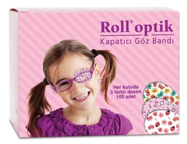 Roll Optik Kapatıcı Göz Bandı KIZ 100 Adet - ROLL