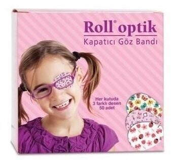 Roll Optik Kapatıcı Göz Bandı KIZ 50 Adet - ROLL