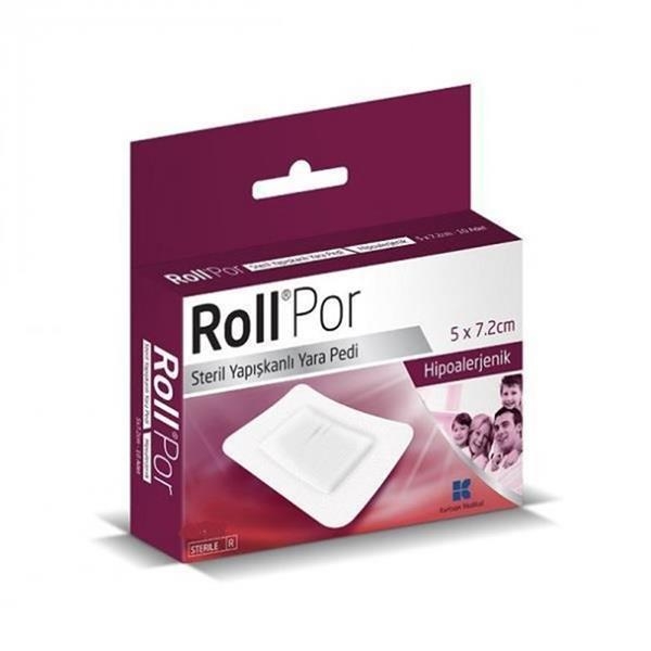 Roll Por 5X7.2 CM 50li Steril Yapıkanlı Yara Pedi - ROLL