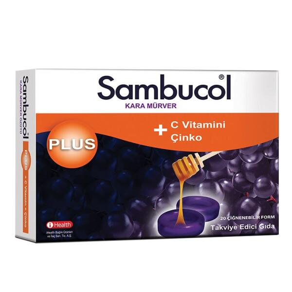 Sambucol Plus Kara Mürver Ekstresi 20 Pastil - SAMBUCOL