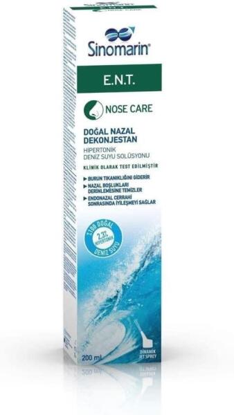 Sinomarin E.N.T. Deniz Suyu 200 ml Burun Spreyi - SİNOMARİN
