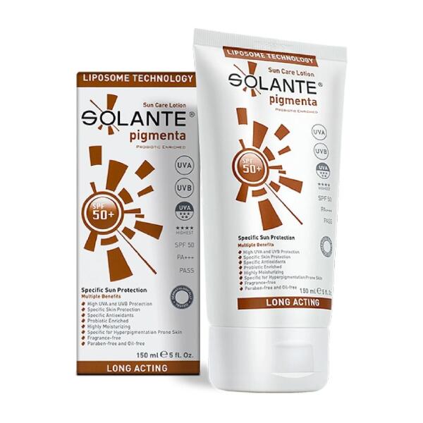 Solante Pigmenta Spf 50+ 150 ml Lekeli Ciltler için Güneş Losyonu - SOLANTE