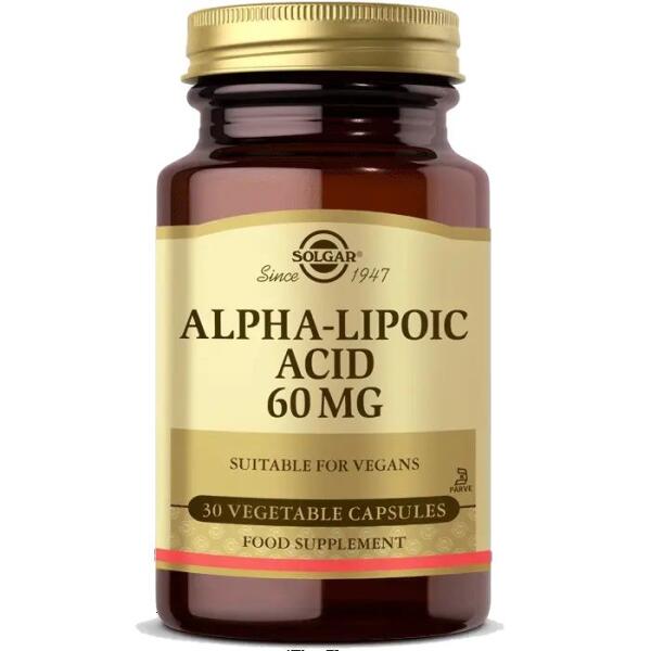 Solgar Alpha Lipoic Acid 60 mg 30 Kapsül - SOLGAR