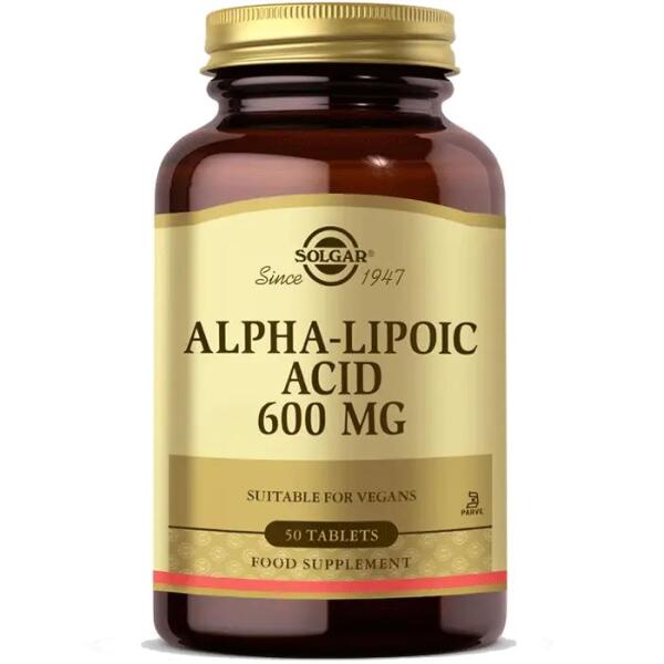 Solgar Alpha Lipoic Acid 600 mg 50 Kapsül - SOLGAR