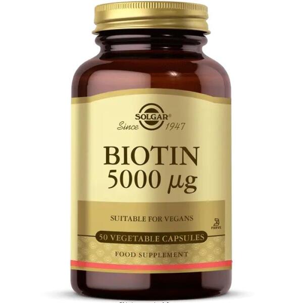 Solgar Biotin 5000 mcg 50 Kapsül - SOLGAR