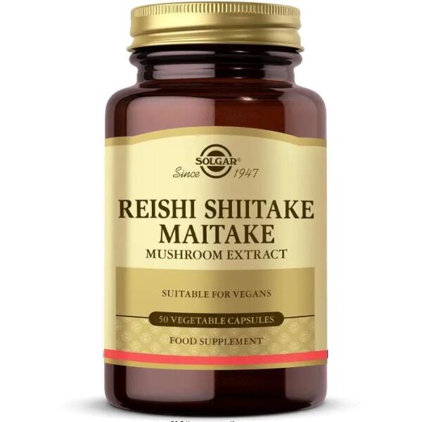Solgar Reishi Shiitake Maitake Mushroom Extract 50 Kapsül - SOLGAR