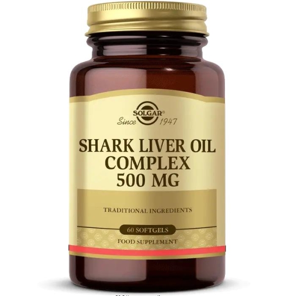 Solgar Shark Liver Oil Complex 500 mg 60 Kapsül - SOLGAR