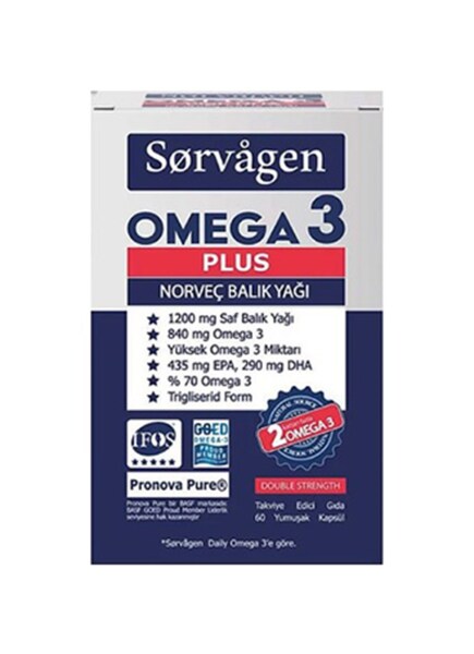 Sorvagen Omega 3 Plus Norveç Balık Yağı 60 Kapsül - SORVAGEN