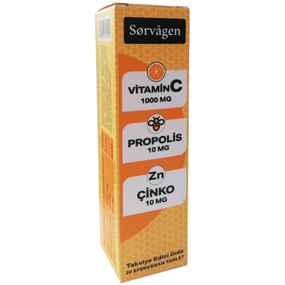 Sorvagen Vitamin C Propolis Çinko 20 Efervesan Tablet - 1
