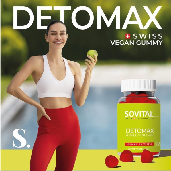 Sovital Detomax Detox Zayıflama Kilo Kontrol Diyet Vegan Gummy - 3
