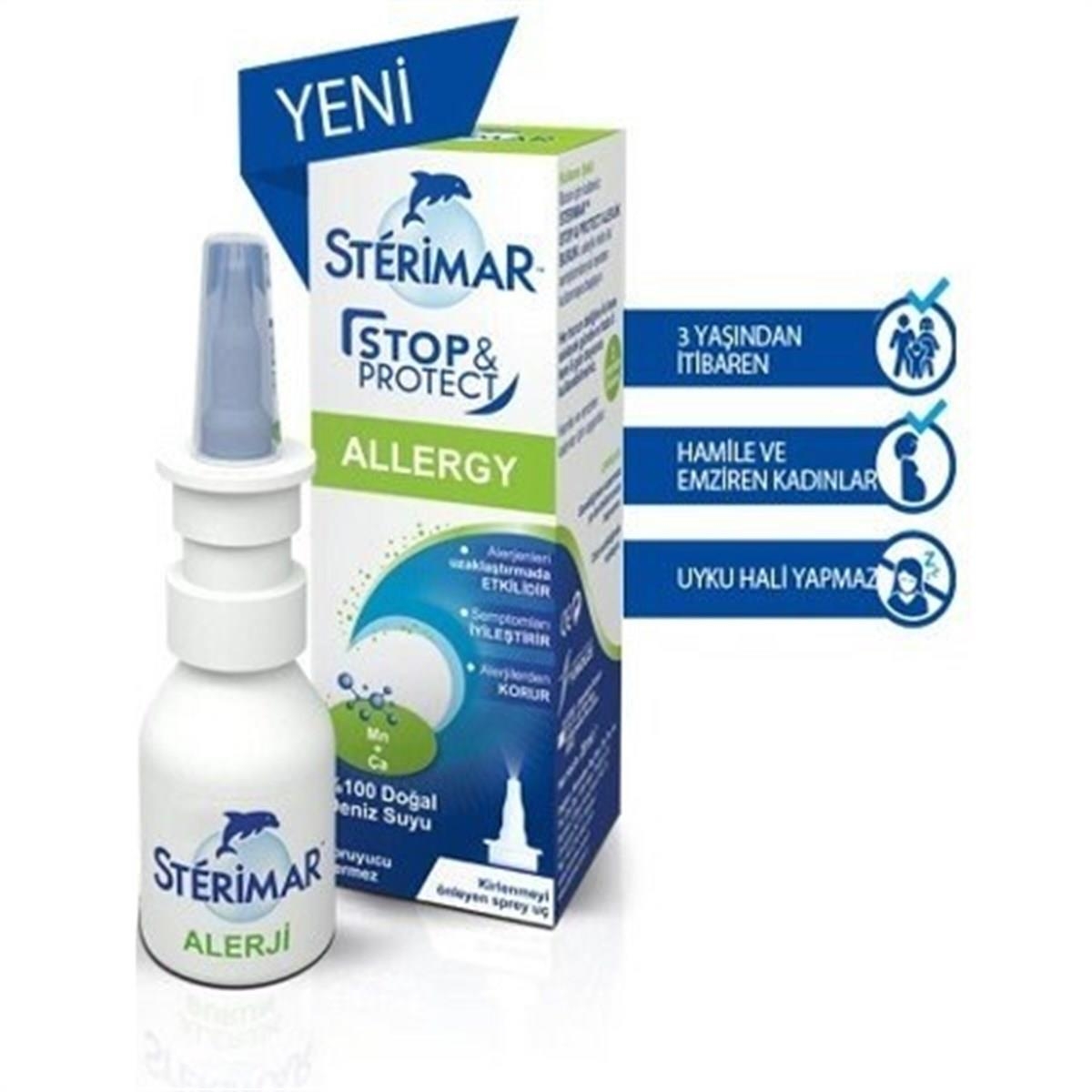 Sterimar Stop Protect Alerji Deniz Suyu 20 ml 3+ Yaş Burun Spreyi - 1