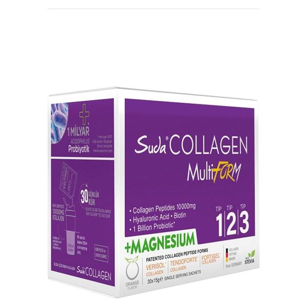 Suda Collagen Multiform Magnesium 15 gr 30 Saşe - SUDA COLLAGEN