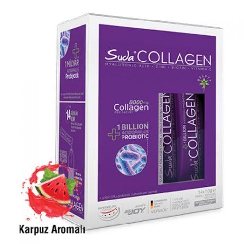 Suda Collagen + Probiotic Saşe 14x10 Gr Karpuz Aromalı - SUDA COLLAGEN