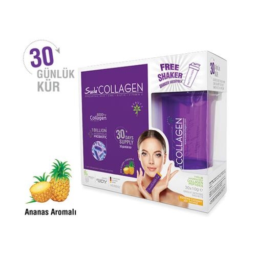 Suda Collagen + Probiotic Saşe 30x10 Gr Ananas Aromalı - SUDA COLLAGEN