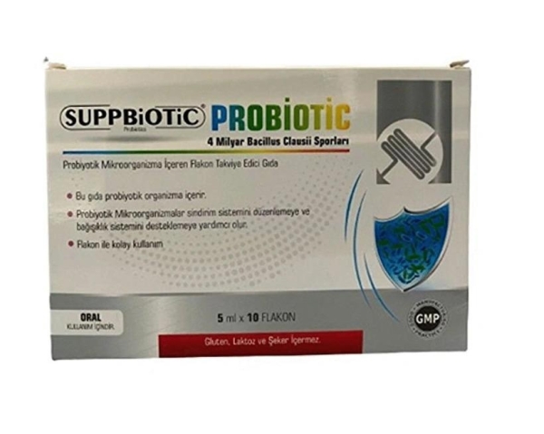 Suppbiotic Yetişkin Probiyotik 10 Flakon x 5 ML - HARMAN FARMA