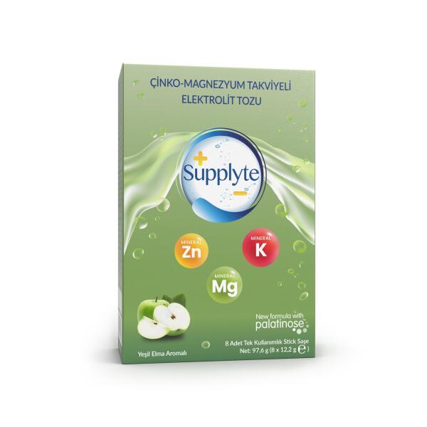 Supplyte Elektrolit Tozu 8 Stick Saşe Yeşil Elma - ENAFARMA
