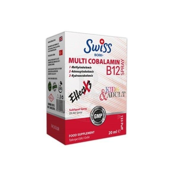 Swiss Bork Multicobalamin B12 Sprey Kids & Adult 20ml - BORK HEALT