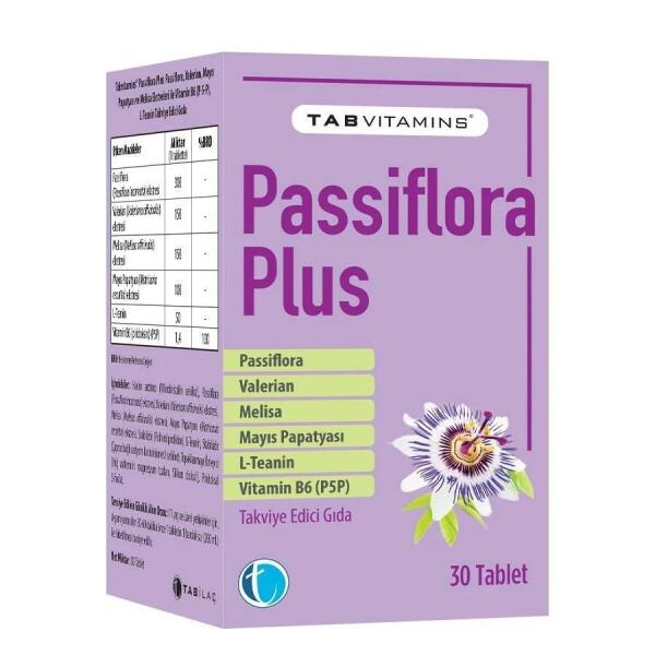 Tabvitamins Passiflora Plus 30 Tablet - STERİMAR
