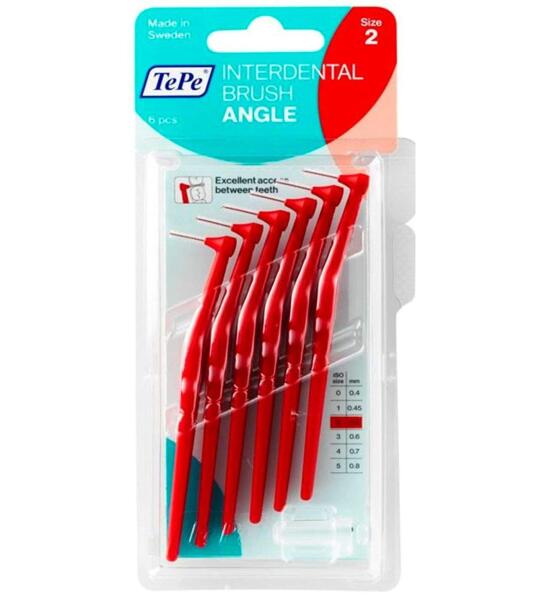 Tepe Angle T119 0.5 mm Kırmızı 6'lı Arayüz Diş Fırçası - TEPE