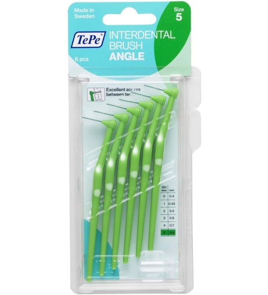 Tepe Angle T122 0.8 mm Yeşil 6'lı Arayüz Diş Fırçası - TEPE