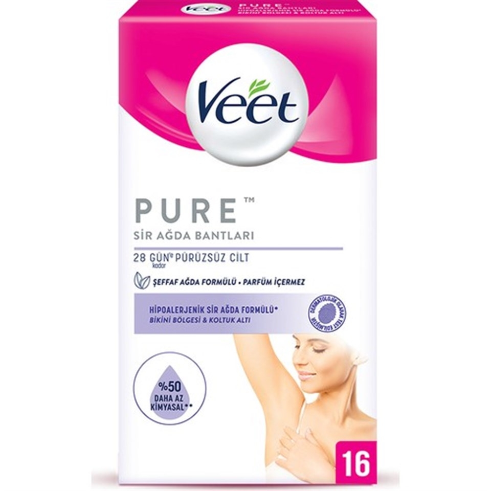 Veet Pure Sir Ağda Bandı Bikini bölgesi ve Koltuk Altı - 1