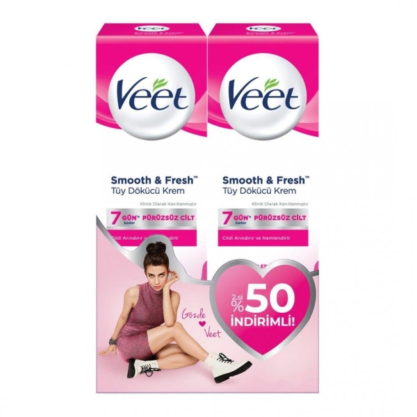 Veet Tüy Dökücü Krem 100 ml Pembe ( İkincisi 0,5 indirimli ) - VEET