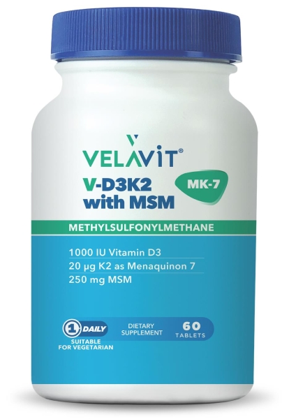 Velavit D3K2 with MSM 60 Tablet - VELAVIT