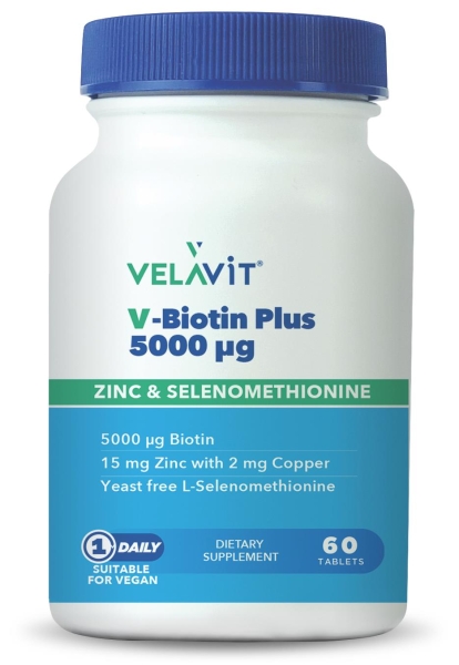Velavit V-Biotin Plus 5000 mcg 60 Tablet - VELAVIT