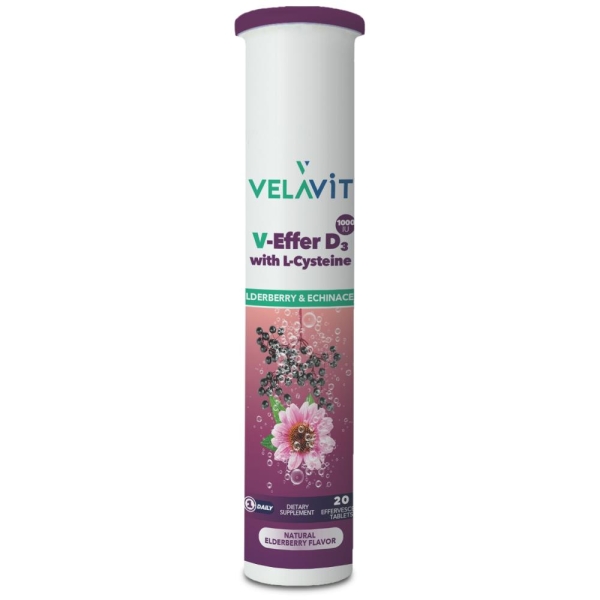 Velavit V-Effer D3 with L-Cysteine 20 Efervesan Tablet - VELAVIT