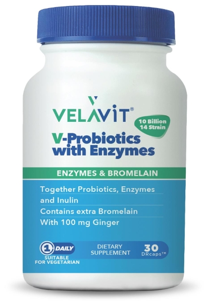 Velavit V-Probiotics With Enzymes 30 Kapsül - VELAVIT