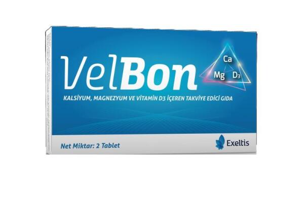 Velbon Kalsiyum Magnezyum ve Vitamin D3 30 Tablet - EXELTİS