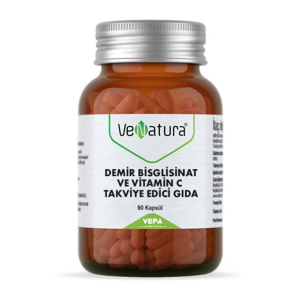 Venatura Demir Bisglisinat ve Vitamin C 90 Kapsül - VENATURA