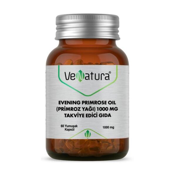 VeNatura Evening Primrose Oil (Primroz Yağı) 1000 mg 60 Kapsül - VENATURA
