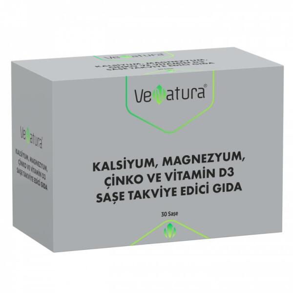 Venatura Kalsiyum, Magnezyum, Çinko Ve Vitamin D3 30 Saşe - VENATURA