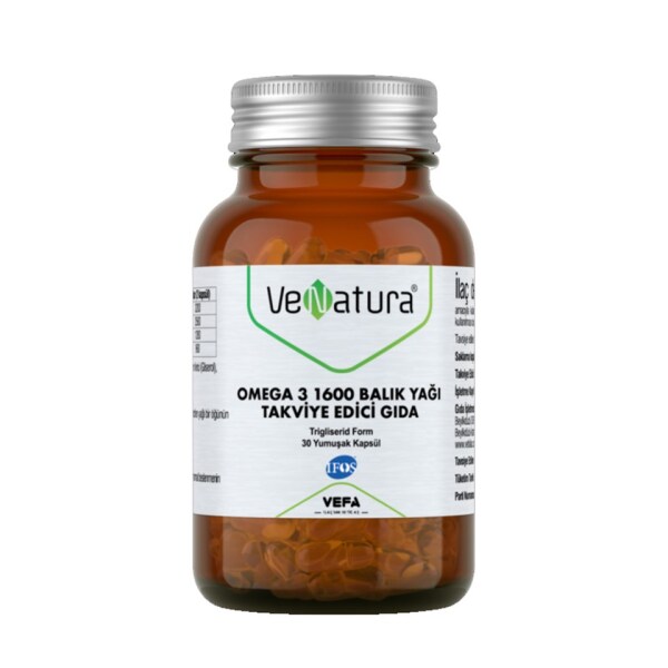 VeNatura Omega 3 1600 Balık Yağı 30 Yumuşak Kapsül - VENATURA