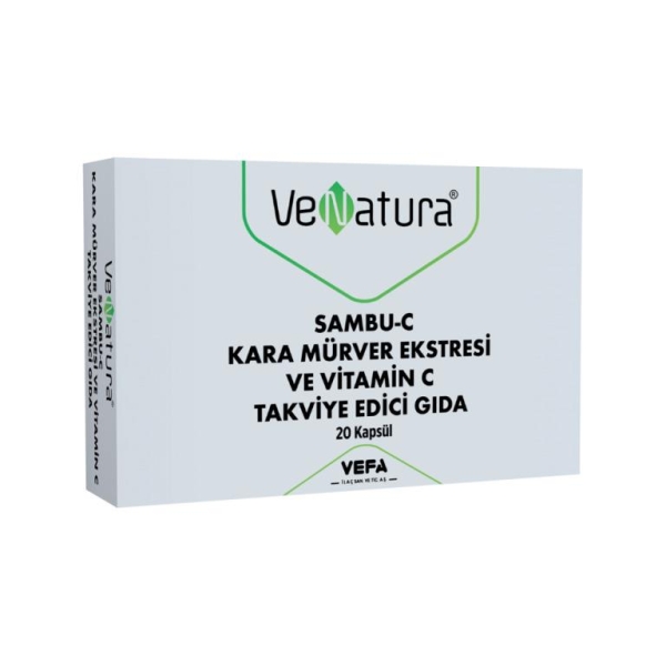 Venatura Sambu-C Kara Mürver Ekstresi ve Vitamin C 20 Kapsül - VENATURA