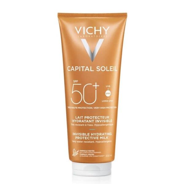 Vichy Capital Soleil SPF50 Fresh Protective Milk Hydrating Face & Body 300 ml - VICHY