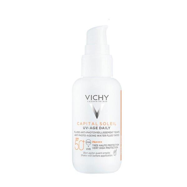 Vichy Capital Soleil UV Age Daily SPF50 40 ML + Liftactiv H.A. Epidermic Filler Serum 10 ml Set - VICHY