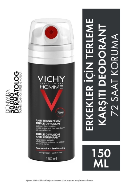 Vichy Homme Terleme Karşıtı Deodorant Yoğun Kontrol 150ml - 1