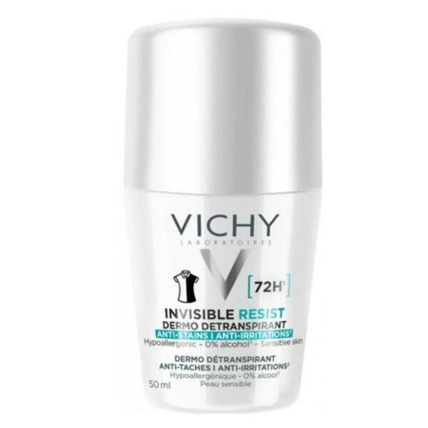 Vichy Invisible Resist 72H Antiperspirant Roll-On Deodorant 50ml - VICHY