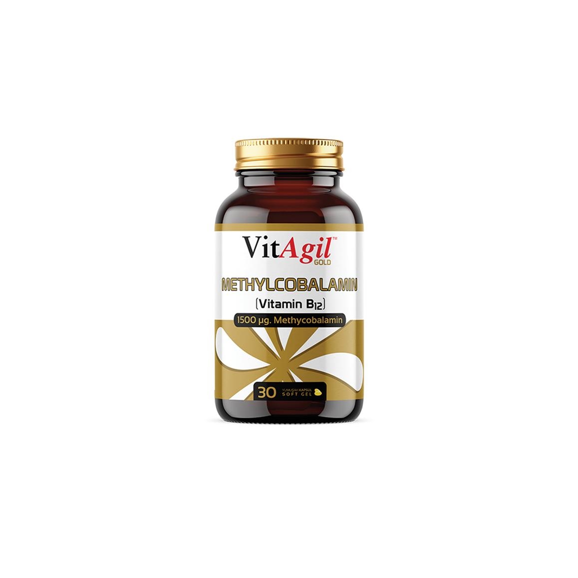 VitAgil Gold Methylcobalamin B12 30 Yumuşak Kapsül - 1