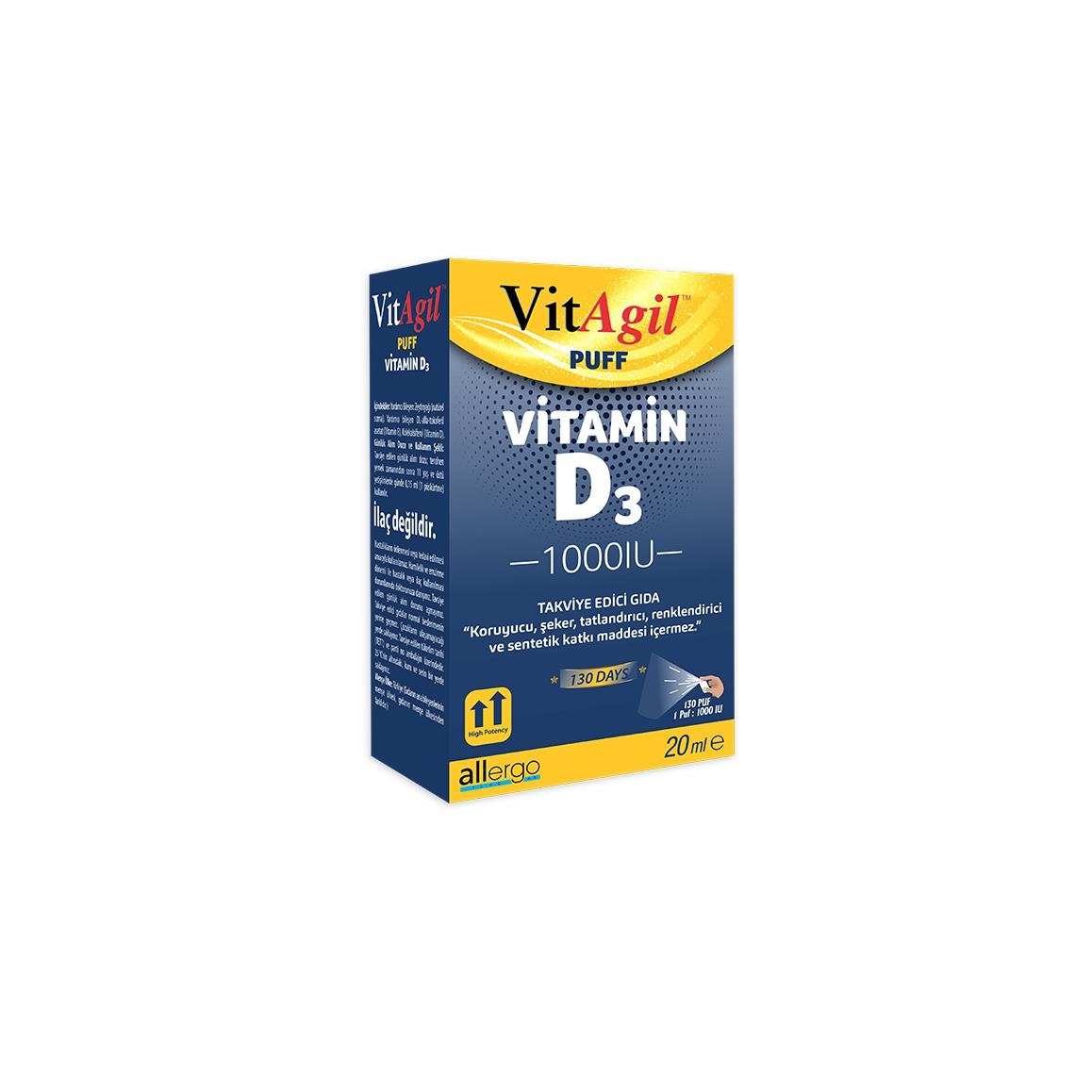 VitAgil Puff Vitamin D3 1000 IU 20 ml - 1