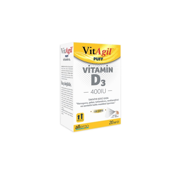 VitAgil Puff Vitamin D3 400 IU 20 ml - ALLERGO