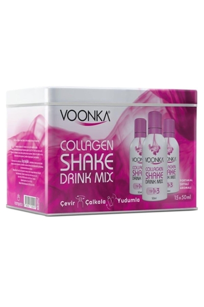 Voonka Collagen Beauty Shake Drink Mix Portakal Şeftali Aromalı Koajen 15x50ml - VOONKA